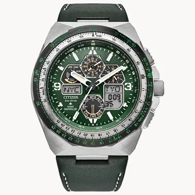 Promaster Skyhawk A-T Green Dial Leather Strap JY8147-01X | CITIZEN Promaster Skyhawk A-T Green Dial Leather Strap JY8147-01X | CITIZEN